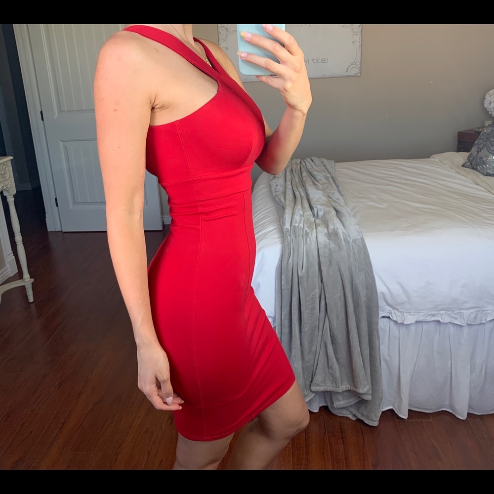 Red Cocktail Dress - Picture 2 of 4